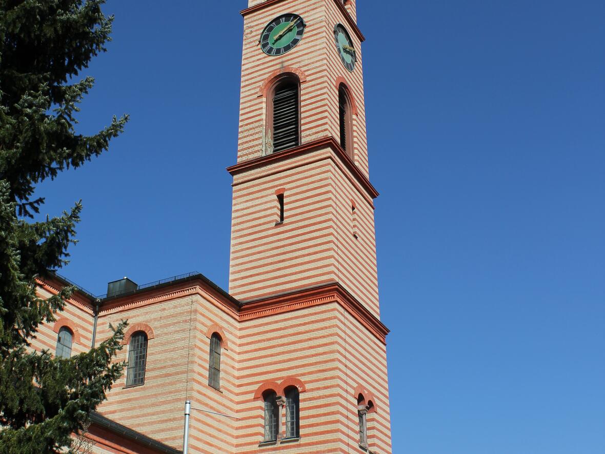 church spire of the St. Jakobs Church in Friedberg (Bavaria)
