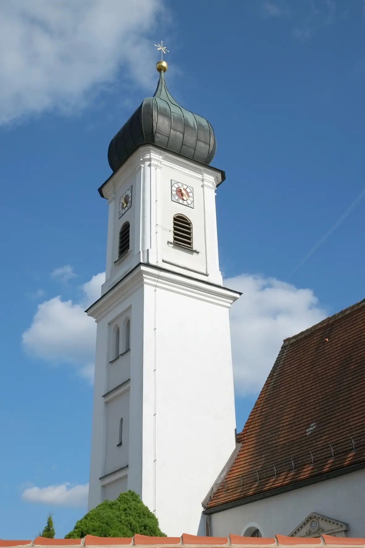 Kirche St. Nikolaus in Sainbach im Landkreis Aichach-Friedberg (Bayern, Deutschland)