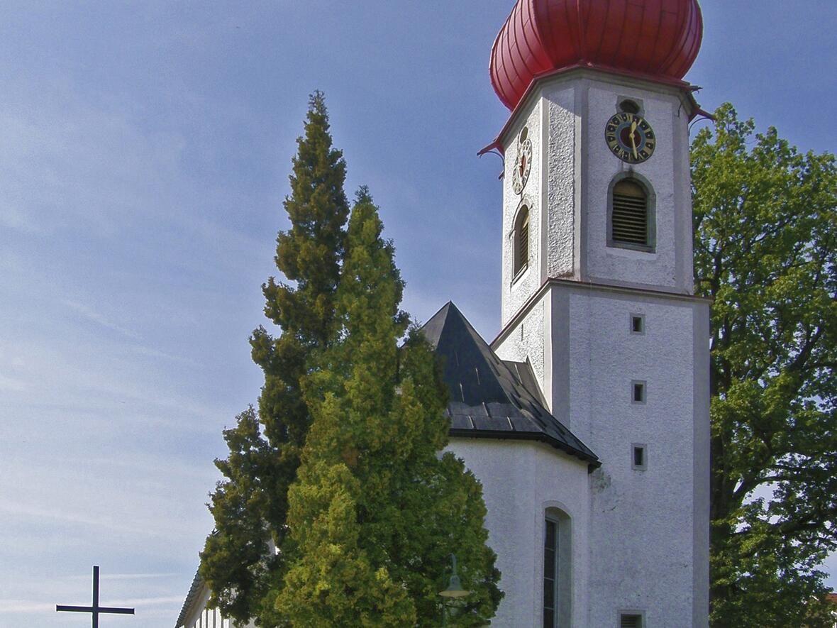 Katholische Pfarrkirche St. Martin in Scheffau (Allgäu) (Ortsteil von Scheidegg, Bayern, Deutschland)