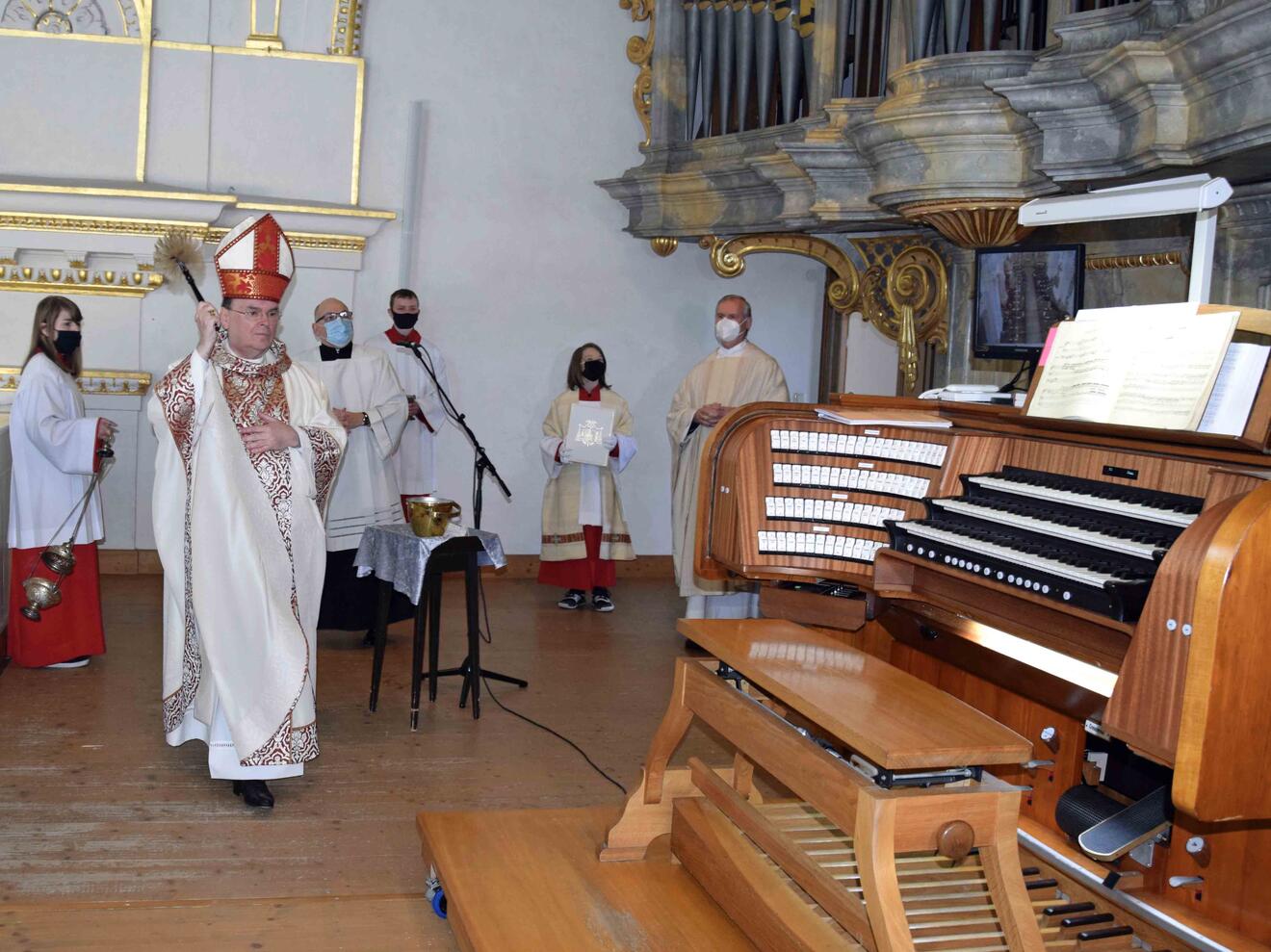 Orgelweihe mit Bischof Bertram in der Basilika St. Lorenz in Kempten. (Foto: Verspohl-Nitsche / pdke)