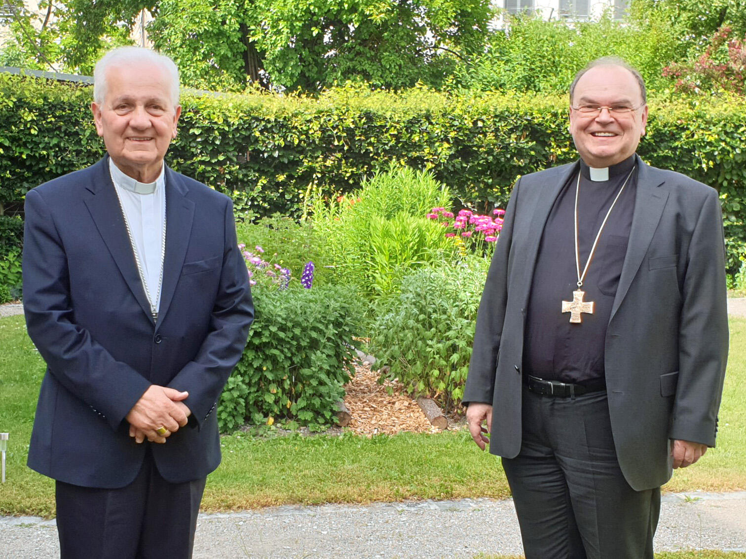 Bischof Franjo Komarica aus Banja Luka zu Gast bei Bischof Bertram. (Foto: Bischofshaus)