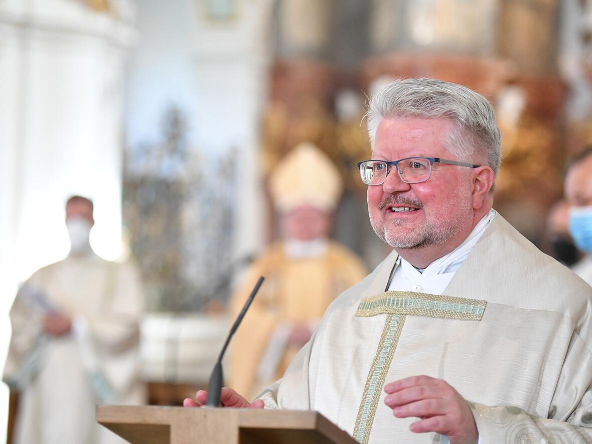 Der neue Wieskurat Pfarrer Florian Geis BGR (Fotos: Julian Schmidt / pba)