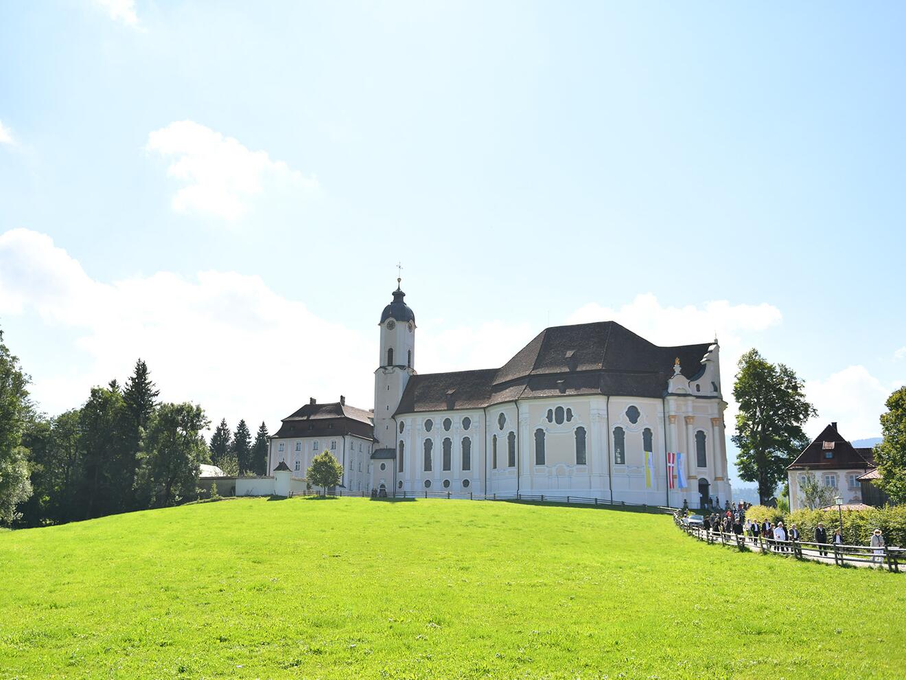 Die Wallfahrtskirche zum Gegeißelten Heiland auf der Wies