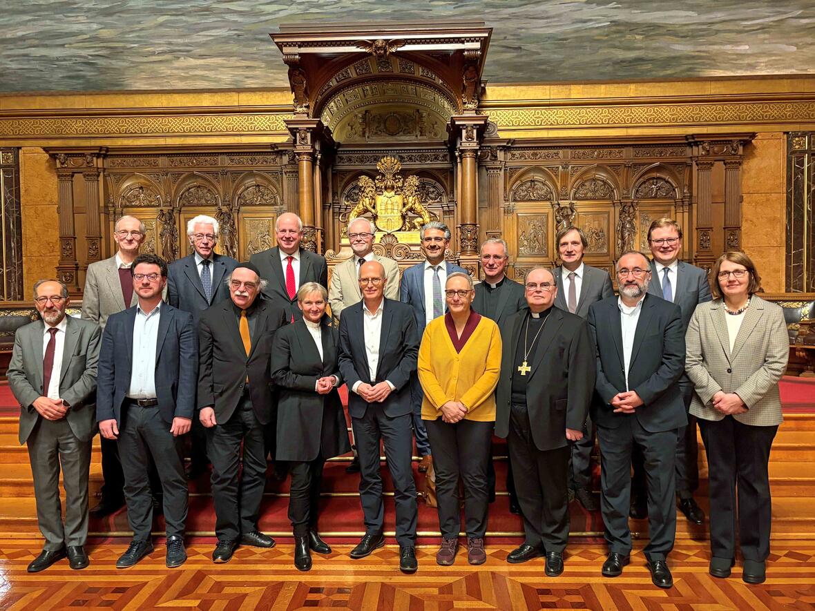 Senatsempfang für Vertreter des Runden Tischs der Religionen durch Hamburgs Ersten Bürgermeister Dr. Peter Tschentscher (Foto: Runder Tisch der Religionen)