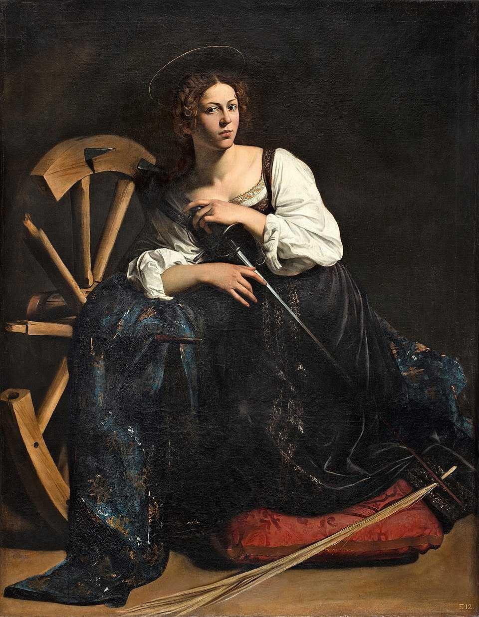 Caravaggio, Die heilige Katharina, um 1598, Museo Thyssen-Bornemisza, Madrid