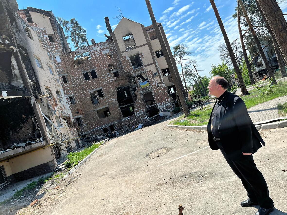 25_Ukraine-Reise des Vorsitzenden der Kommission Weltkirche Bischof Bertram (Foto DBK Elpers)
