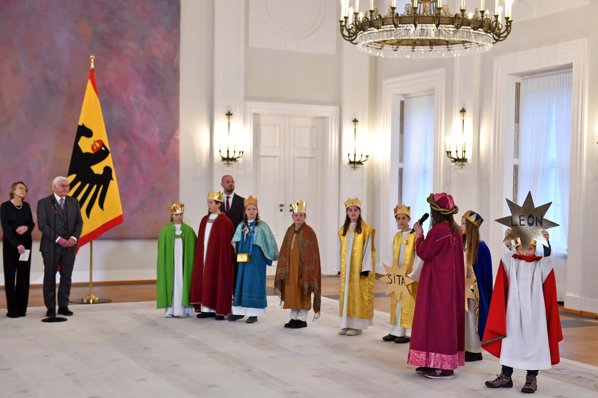 11_Sternsinger aus Kempten von Bundespräsident empfangen (Foto Nicolas Schnall pba)