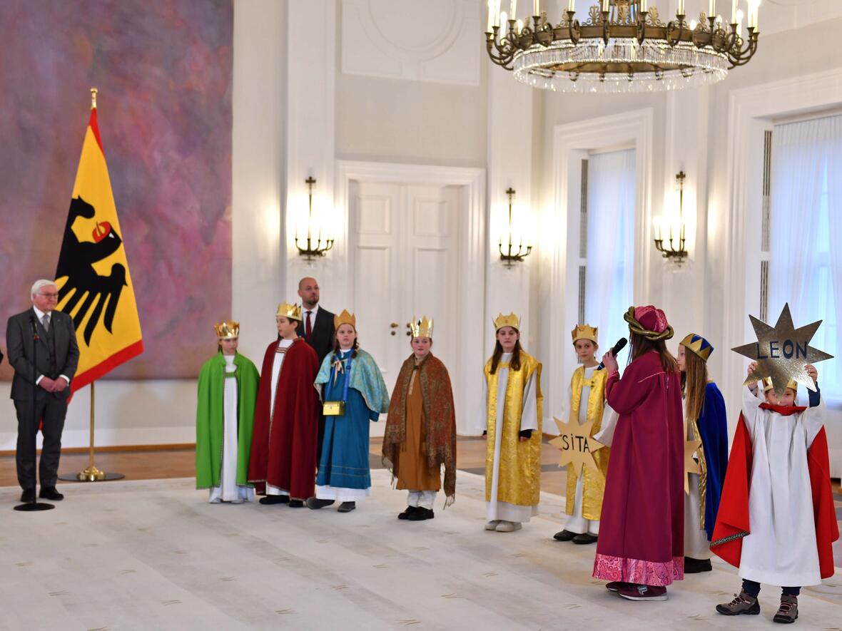 11_Sternsinger aus Kempten von Bundespräsident empfangen (Foto Nicolas Schnall pba)