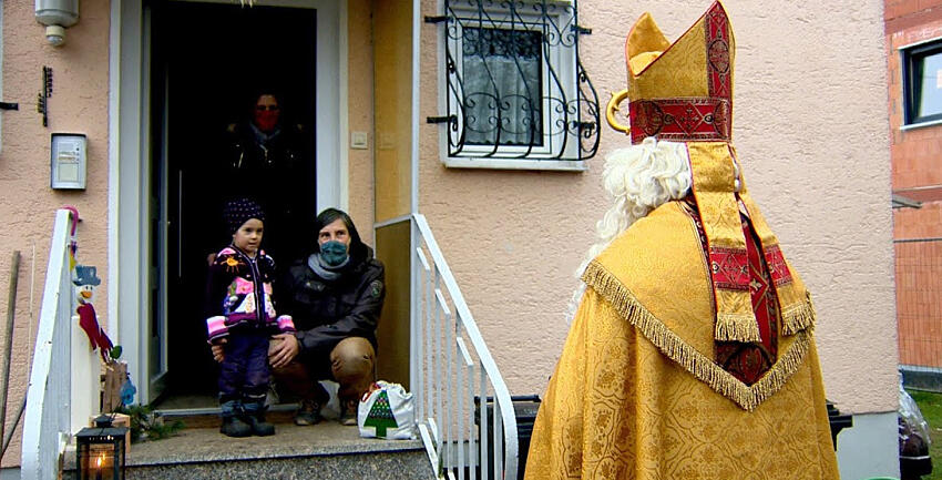 Boxbild Nikolaus in Corona-Zeiten