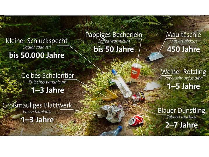 Müll hat in der Natur nichts zu suchen (Grafik: Baiersbronn Touristik)