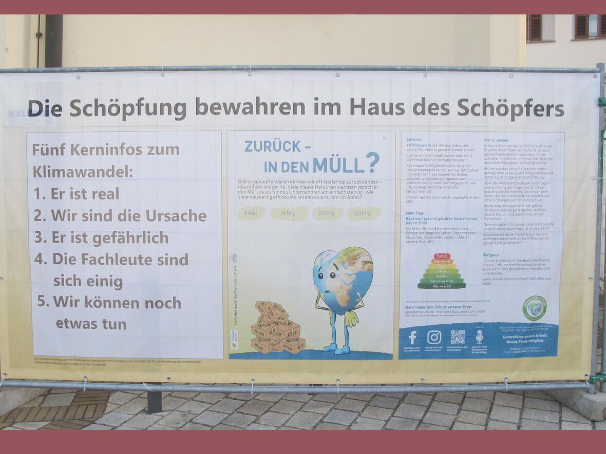 Die Plakate wurden inzwischen von mehreren Pfarreien ausgeliehen (Foto: PG Marktoberdorf)