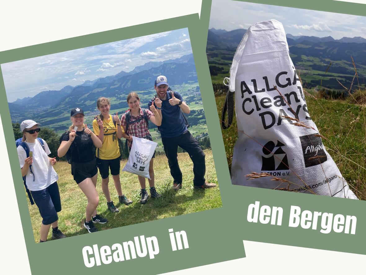 Mit Begeisterung sammelten die Jugendlichen Müll auf den Wanderwegen beim Clean-Up Day. (Foto: Jugendstelle Kempten)