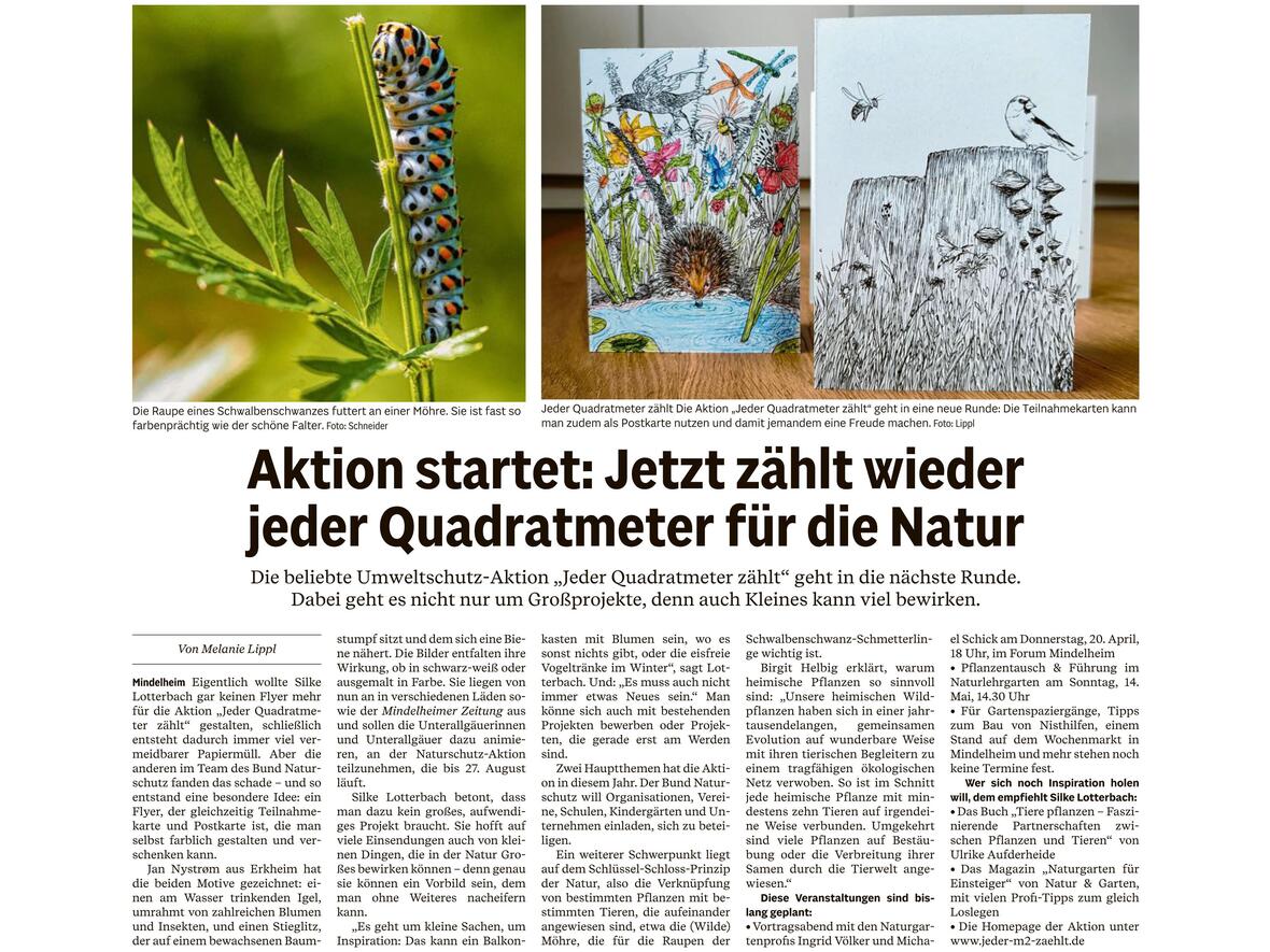 Schon zum dritten Mal findet die Aktion statt und lädt alle zum Mitmachen ein. (Foto: BUND Mindelheim)