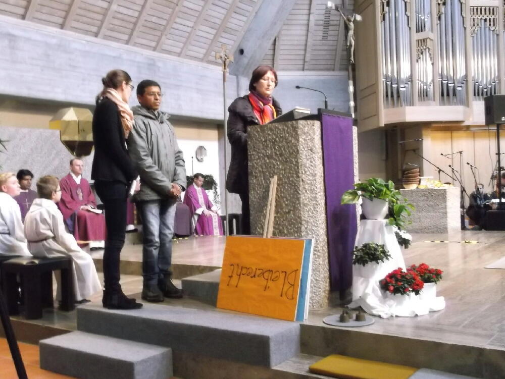 Misereor-Gast Jurandir Vales da Silva bei der Eröffnung der Fastenaktion in Kaufbeuren