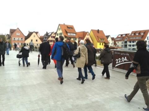 Auf dem Rückweg von der Exkursion nach Tübingen