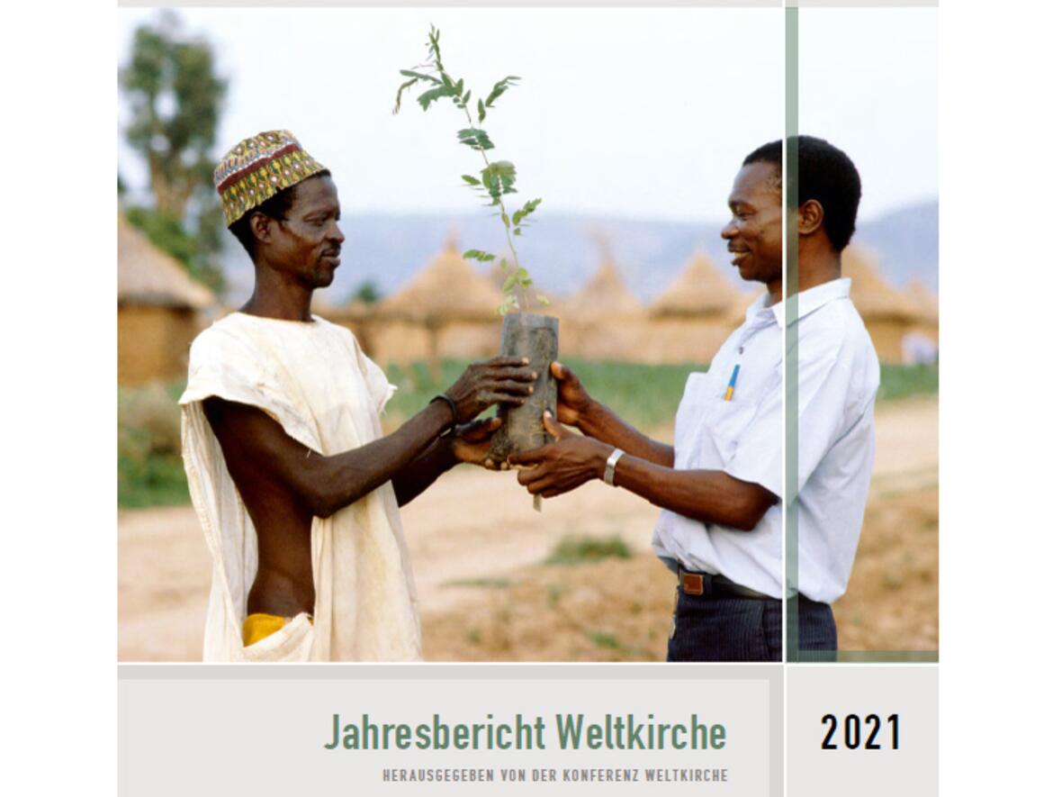 Titel des Jahresberichts Weltkirche 2021.
