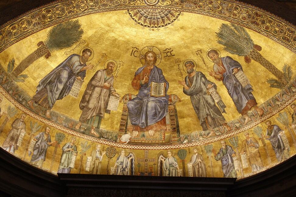 Apsismosaik Sankt Paul vor den Mauern in Rom (Foto: Dr. Peter C. Düren)