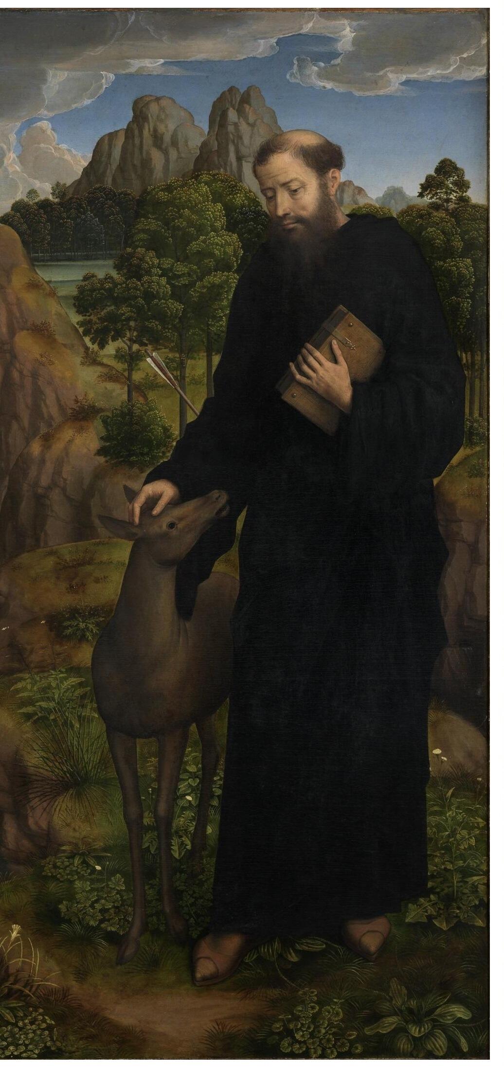 Hans Memling, Aegidius, Detail des Moreel-Tryptichons, 1484, Groeningemuseum, Brügge