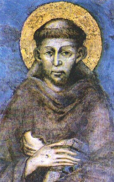 Giovanni Cimabue, Der hl. Franziskus, um 1280, Fresko in der Unterkirche der Basilika San Francesco, Assisi