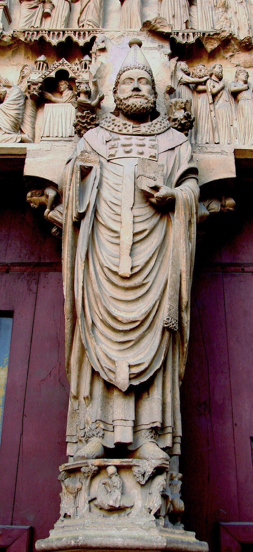 Statue an der Kathedrale von Reims, um 1225