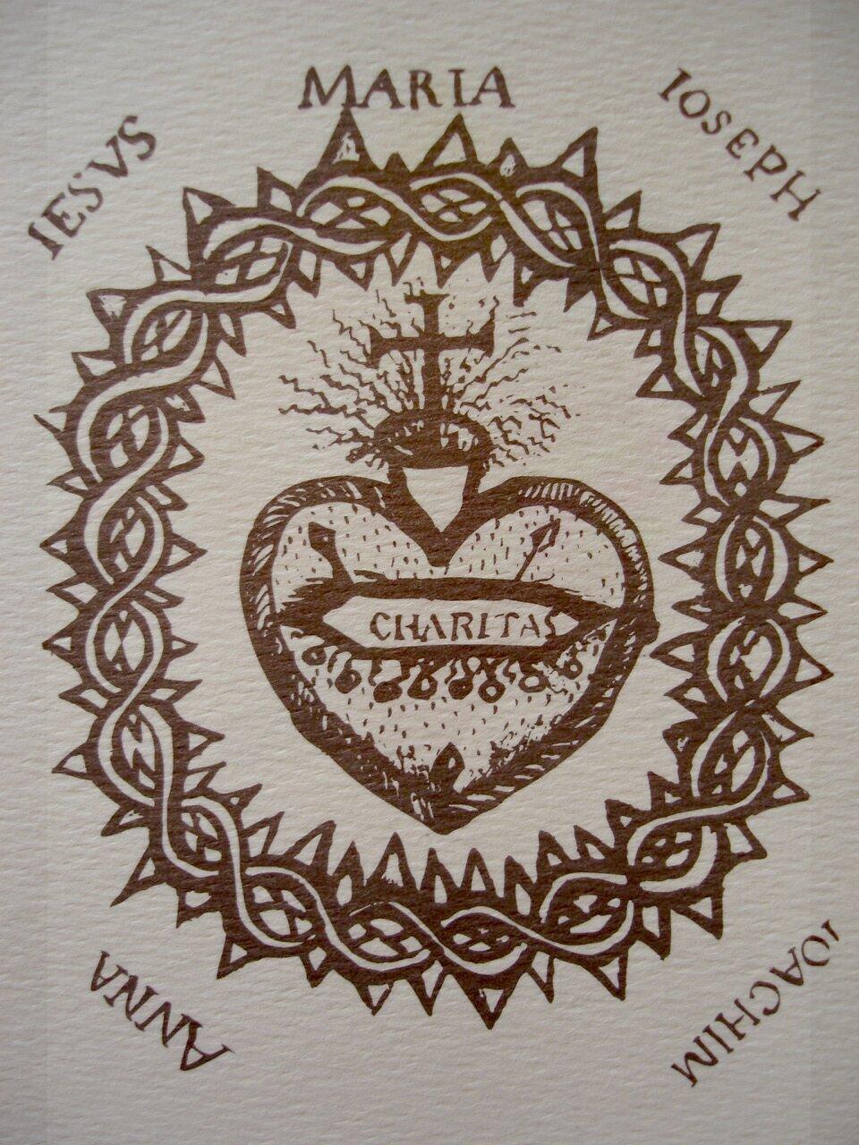 Originalzeichnung Margareta Maria Alacoques, 1685