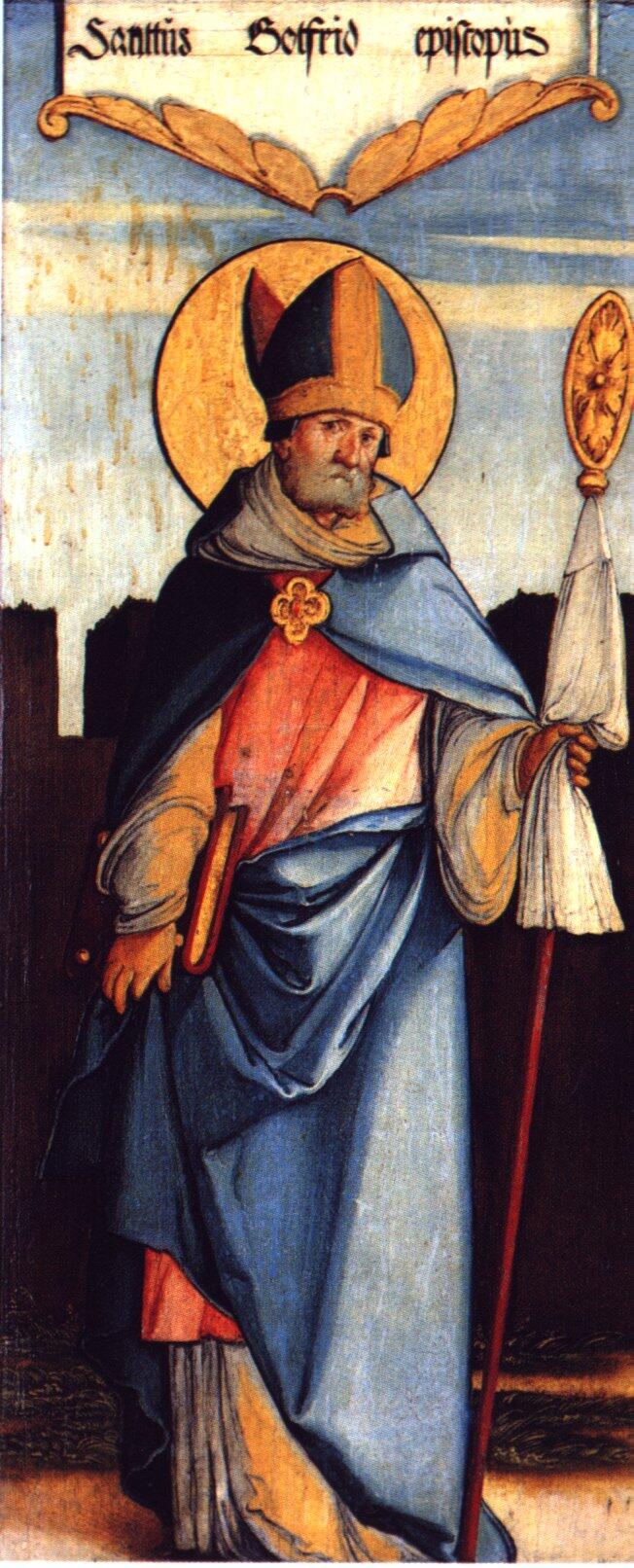 Meister von Meßkirch, Heiliger Bischof Gottfried, um 1535/40, Donaueschingen, Fürstenbergsammlungen