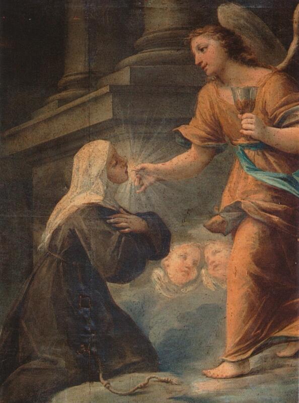 Angela und die himmlische Eucharistie, Chiesa San Giacomo, Foligno 