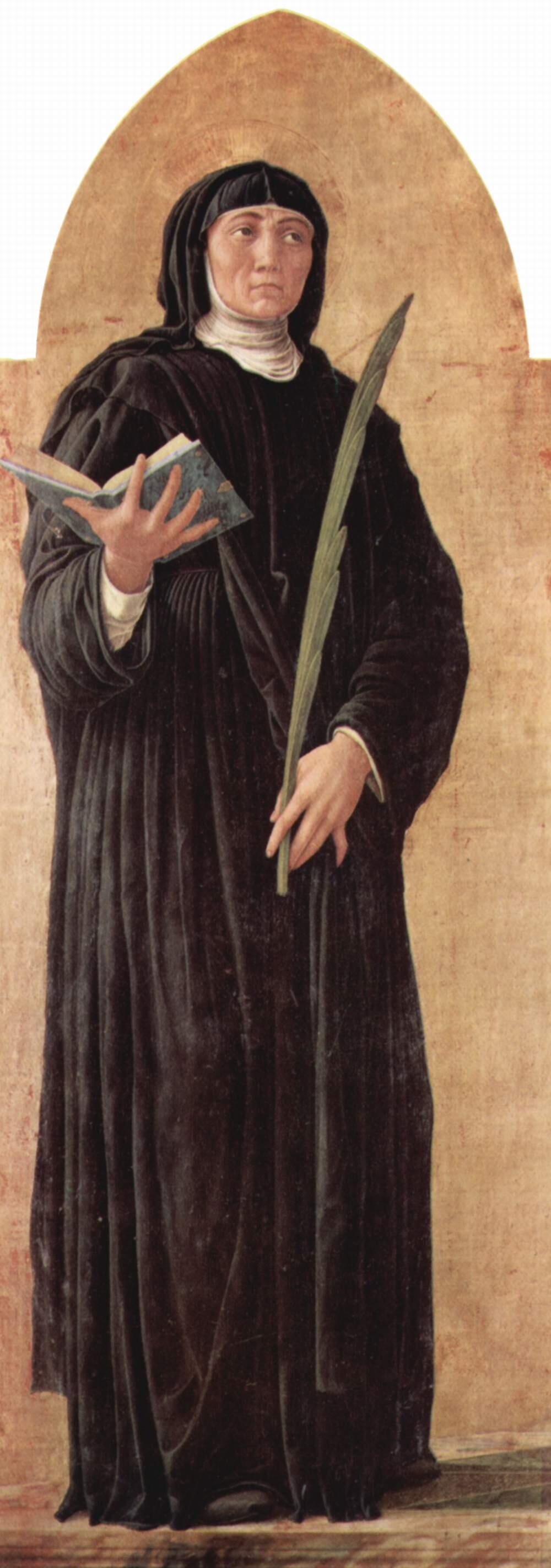 Andrea Mantegna, Die hl. Scholastika, 1453/1454, Pinacoteca di Brera, Mailand