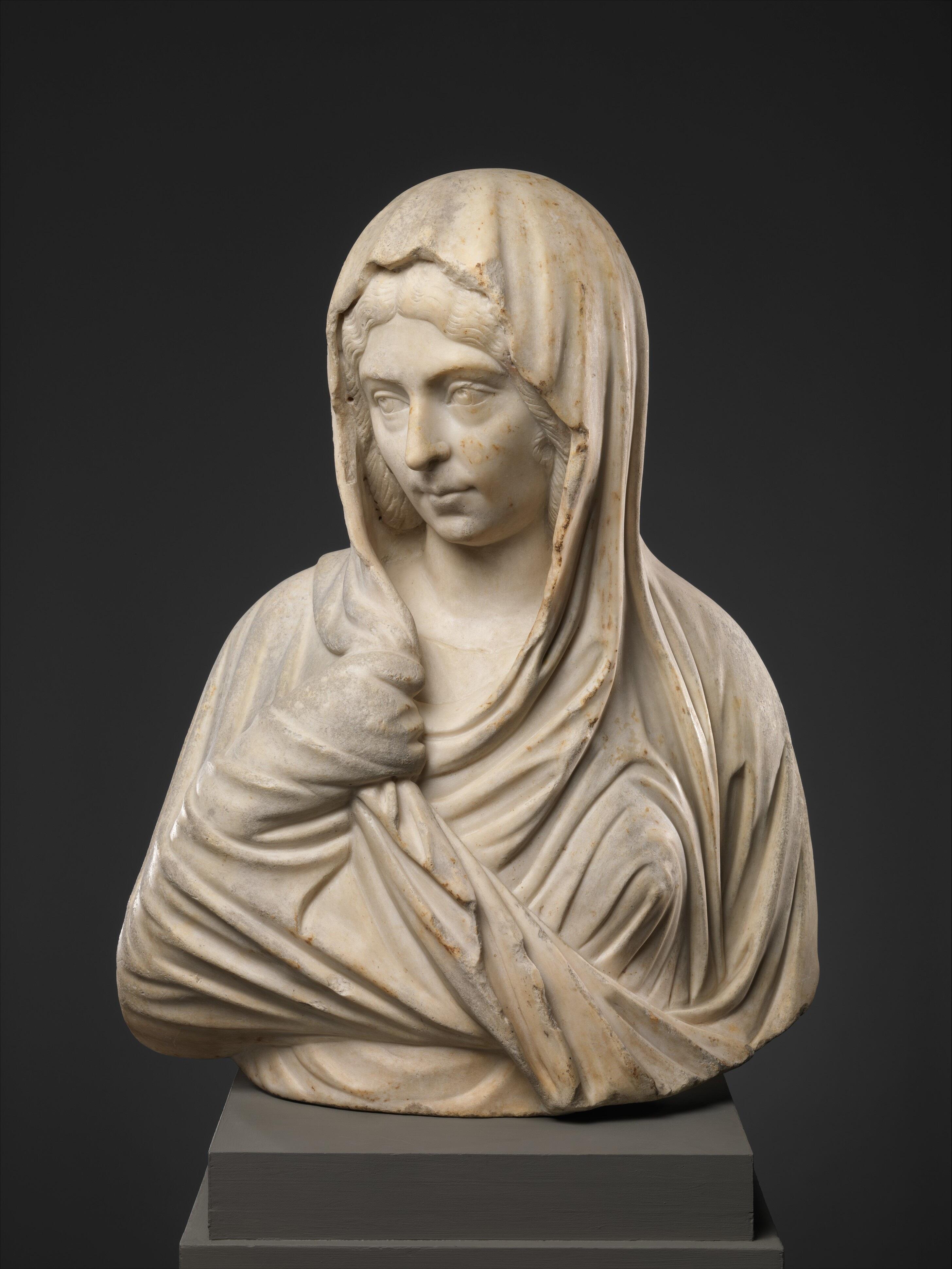 Marmorbüste einer römischen Frau, um 193–211, The Metropolitan Museum of Art, New York