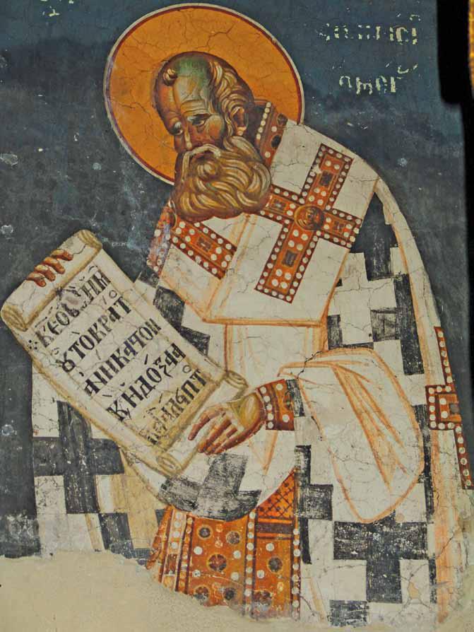 Fresko in der Kirche Theotokos Peribleptos, Ohrid, Mazedonien, 13. Jahrhundert