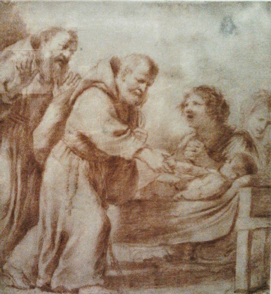Guercino, Der heilige Felix weckt ein totes Kind zum Leben auf, vor 1629, Nationalmuseum Warschau