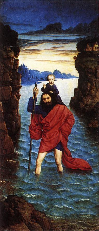 Dieric Bouts, Der heilige Christophorus, um 1470, Alte Pinakothek, München