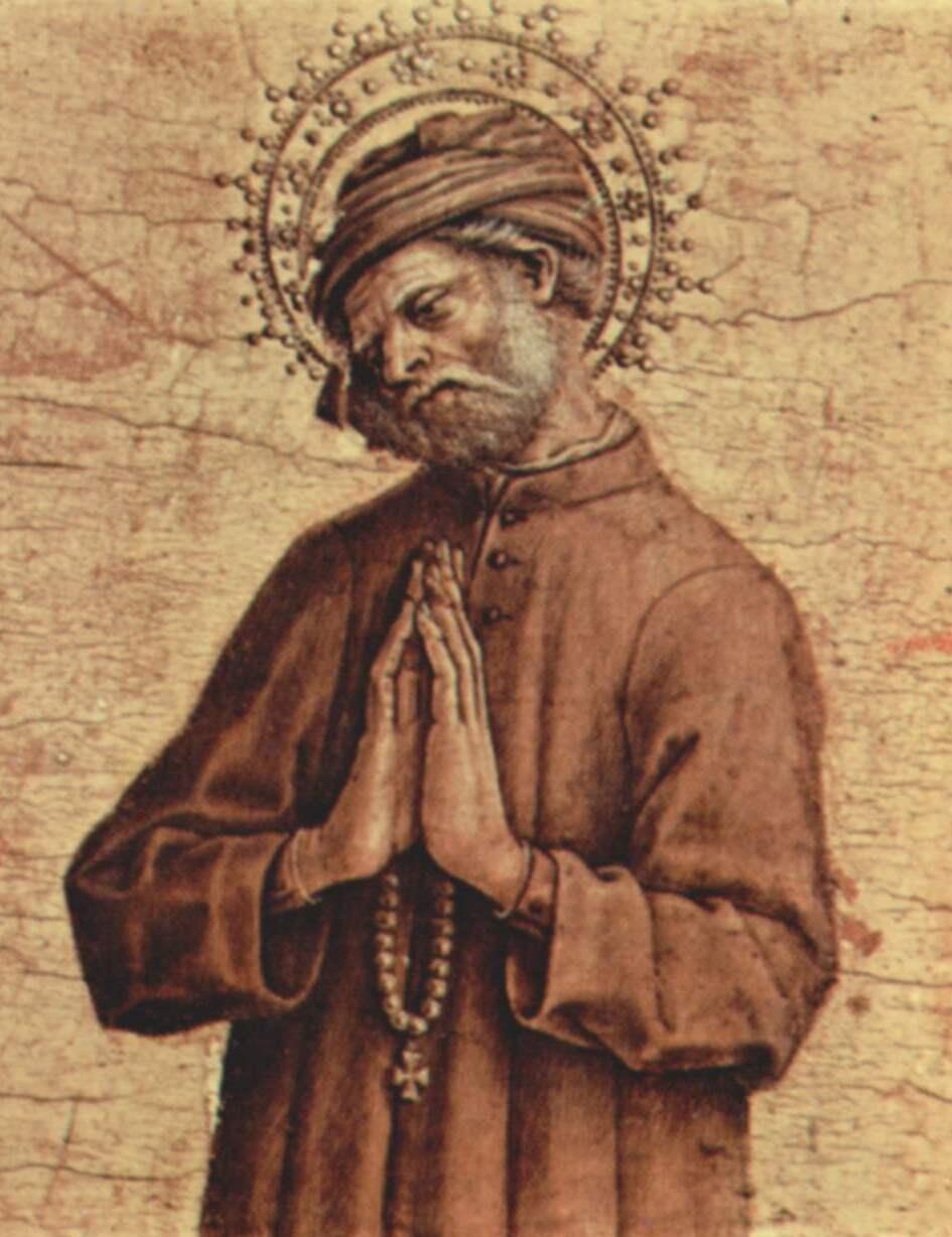 Carlo Crivelli, Nikodemus (Detail einer Predellatafel), 1482, Pinacoteca di Brera, Mailand
