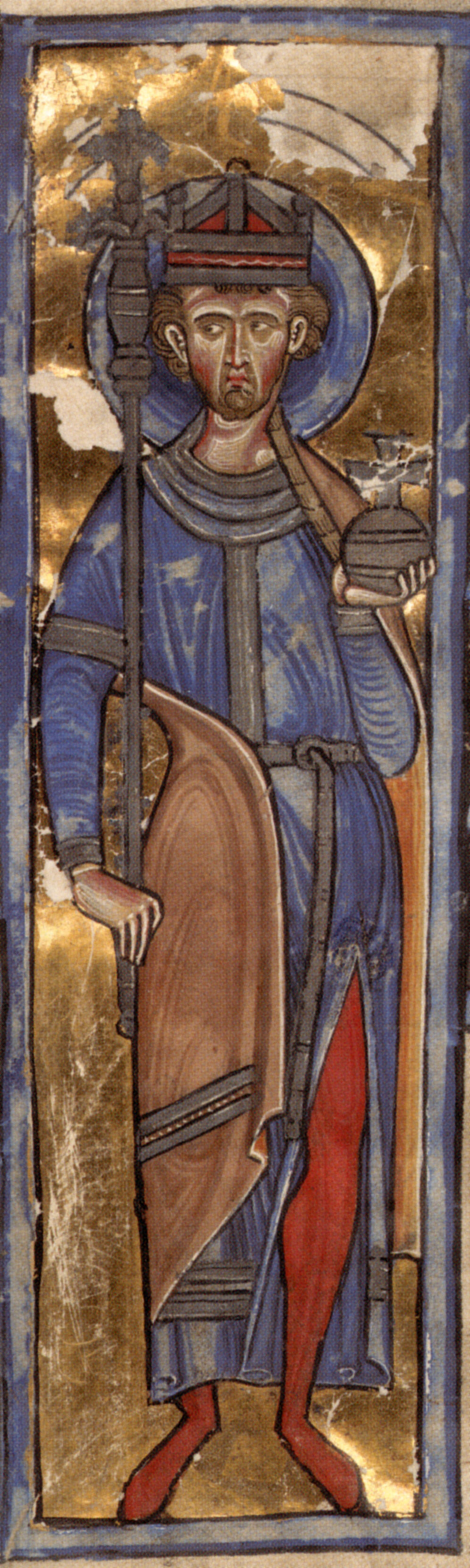König Oswald, Manuskript Spencer 1, um 1220, New York Public Library