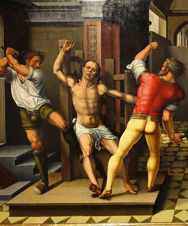 Unbekannter Künstler, Das Martyrium des hl. Quentin, 1537, M – Museum Leuven