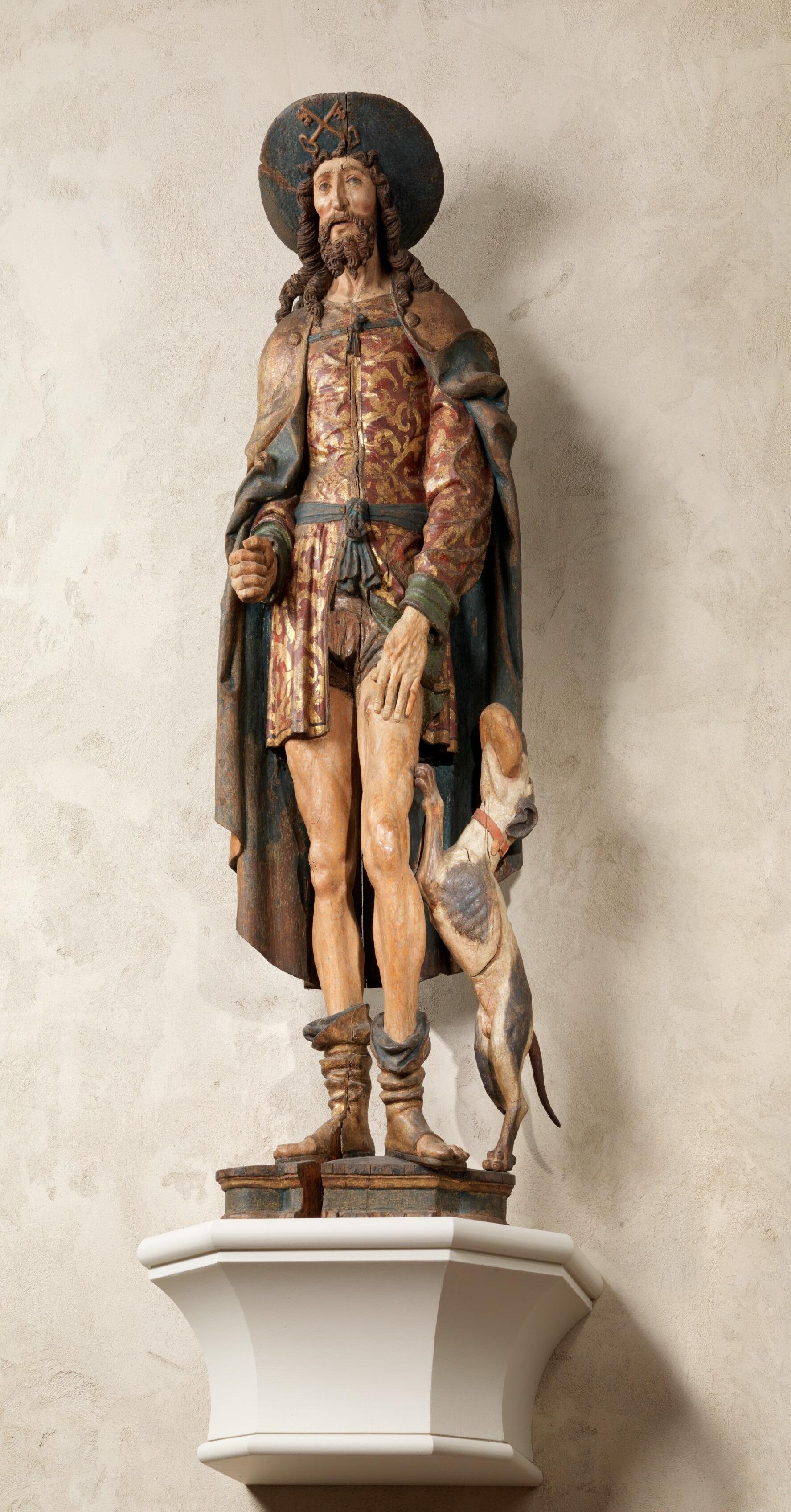 Rochusskulptur aus dem Metropolitan Museum of Art, New York, frühes 16. Jahrhundert
