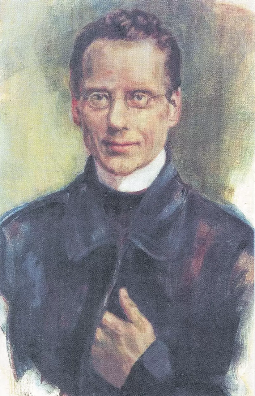 Porträt Seelos’ von Jeanine Quienen in der Abteikirche St. Stephan, Augsburg, 2000