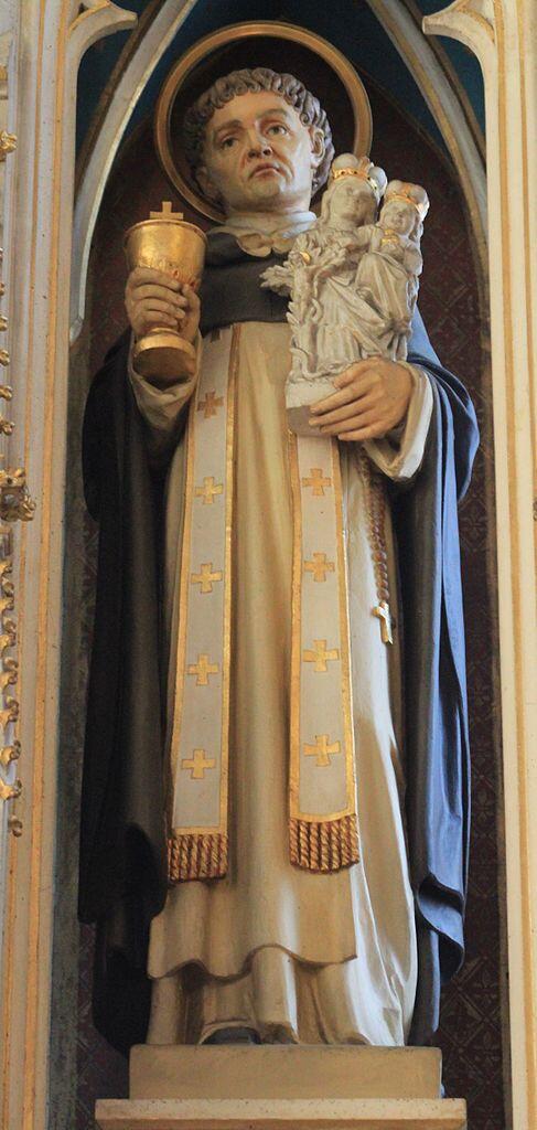 Figur auf dem Hochaltar der Dominikanerkirche Friesach (Kärnten), um 1890