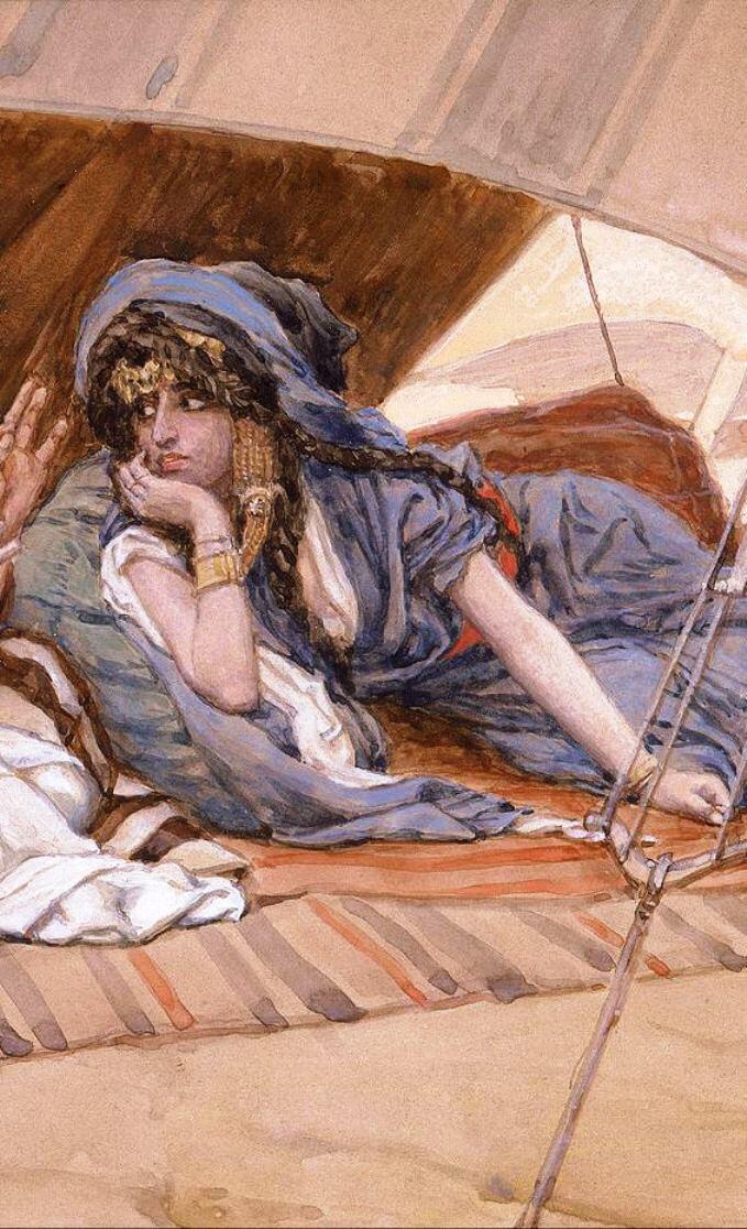James Tissot, Abraham mit Sarah (Ausschnitt), um 1896–1902, The Jewish Museum, New York