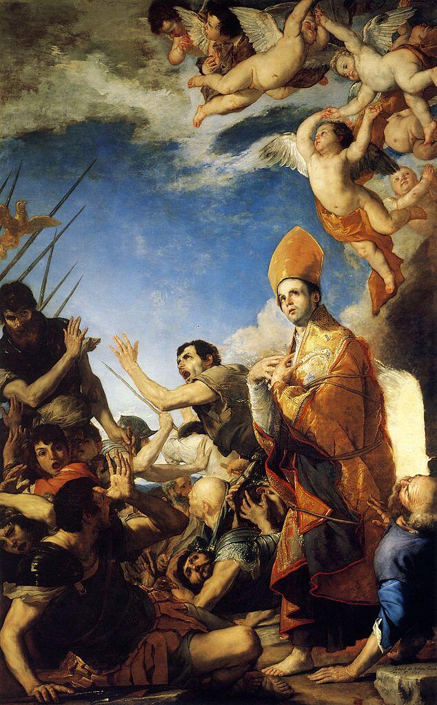 Jusepe de Ribera, Der hl. Januarius entsteigt unversehrt dem Feuerofen, 1645, Reale cappella del Tesoro di san Gennaro, Neapel