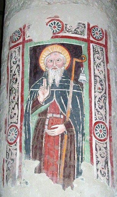 Säulenfresko in der Kathedrale von Brugnato, Ligurien. Foto: Davide Papalini (CC BY-SA 3.0)