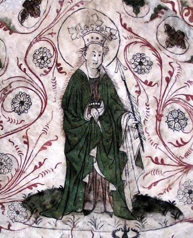 Deckenfresko in der Kirche von Överselö (Mälaren), um 1400