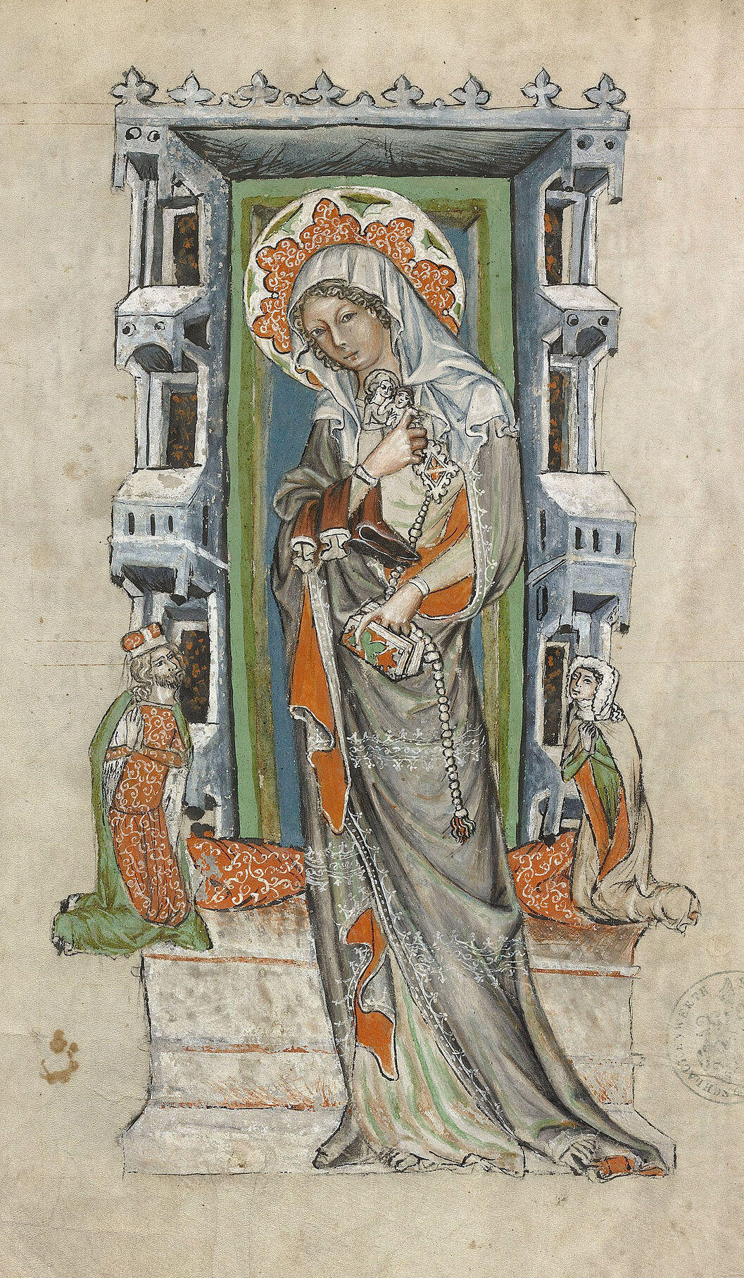 Blatt der „Vita beatae Hedwigis“ (Schlackenwerther Codex), 1353, The J. Paul Getty Museum, Los Angeles