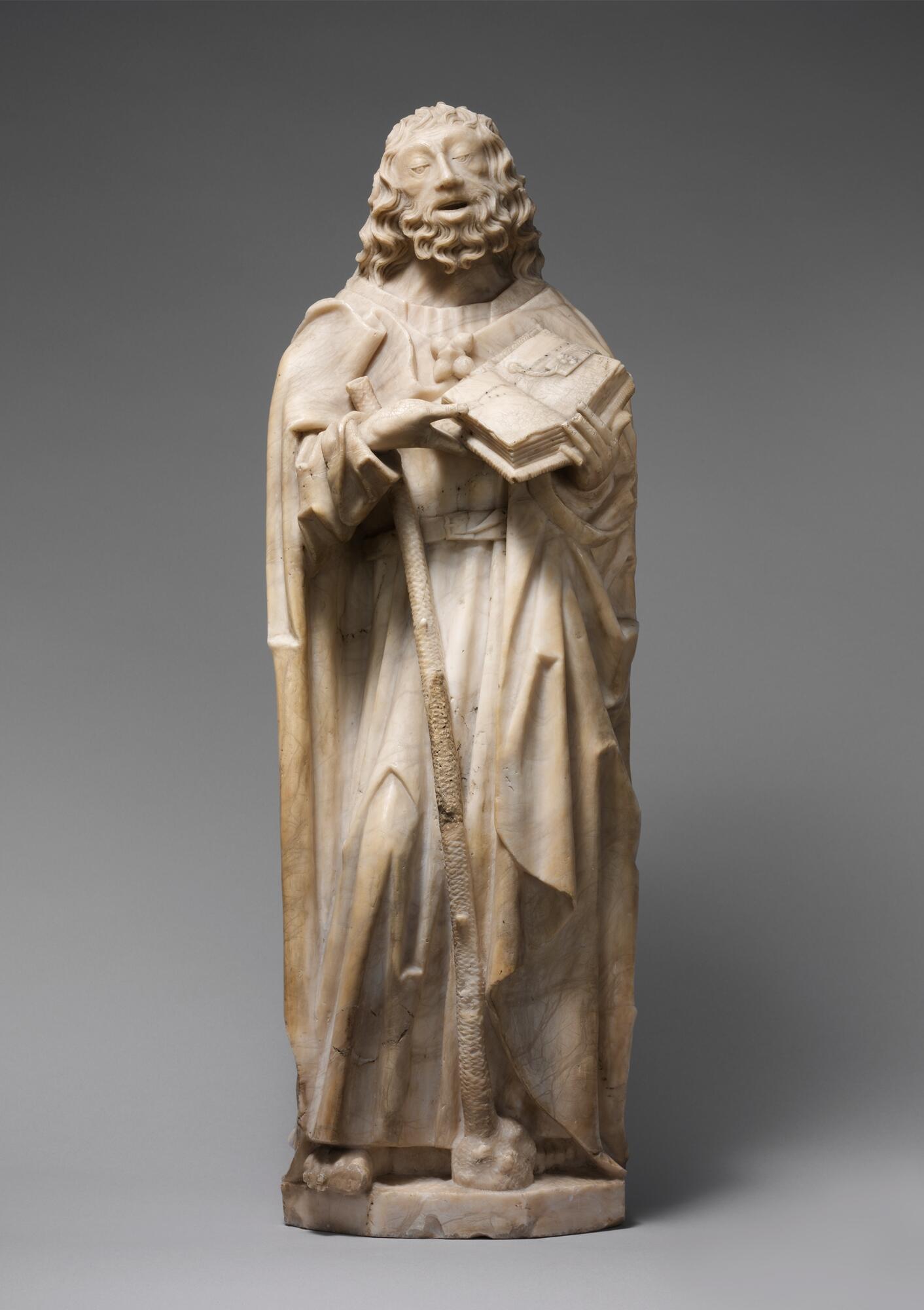 Alabasterstatuette Jakobusʼ des Jüngeren, Werkstatt von Gil Siloe, um 1500, The Metropolitan Museum of Art, New York