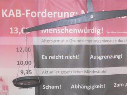 Der Mindestlohn: Gebot sozialer Gerechtigkeit (Foto: KAB)