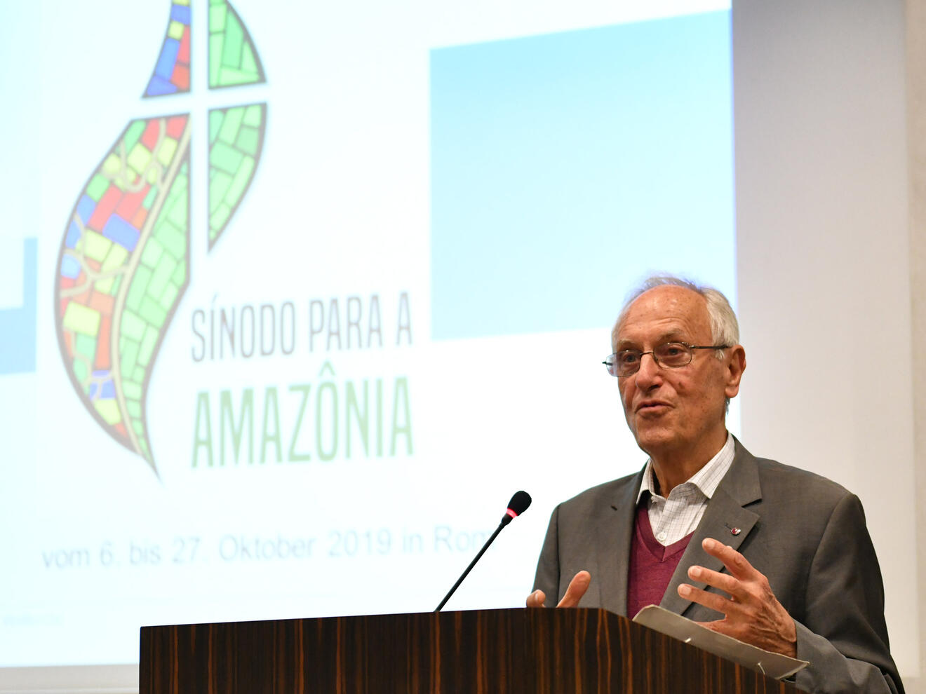 Dr. Paulo Süss spricht über seine Erfahrungen bei der Amazonas-Synode. (Fotos: Julian Schmidt / pba)