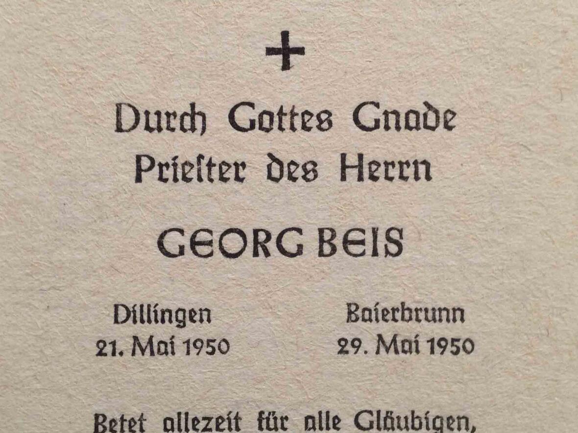 Primizbild Rückseite mit den beiden Primizsprüchen.