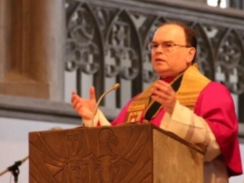 Domkapitular Prälat Dr. Bertram Meier predigte zum Abschluss des 40-stündigen Gebetes.