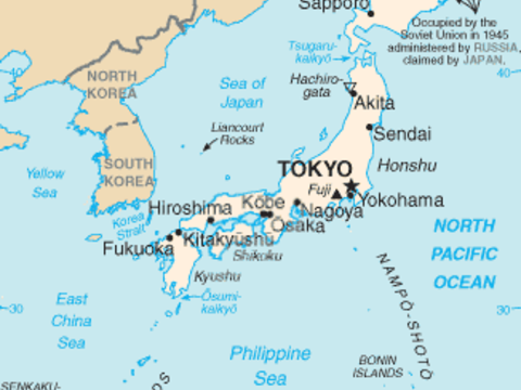 Landkarte Japans