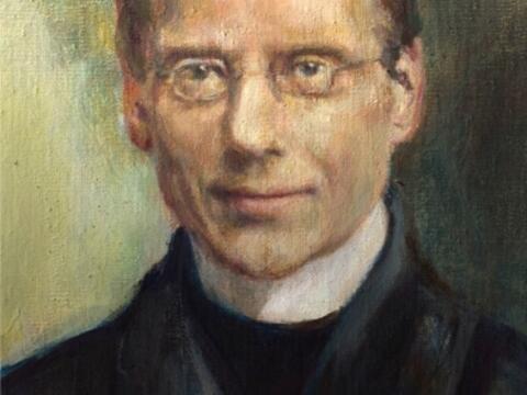 Bildnis des seligen Franz Xaver Seelos auf dem Titelblatt der Novene. Bild. Dominus-Verlag